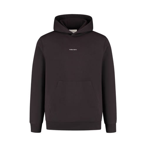 Pure Path hoodie met backprint donkerbruin afbeelding