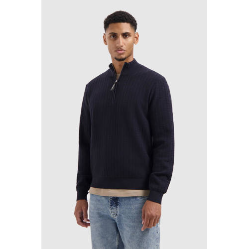 Pure Path trui gebreid donkerblauw afbeelding