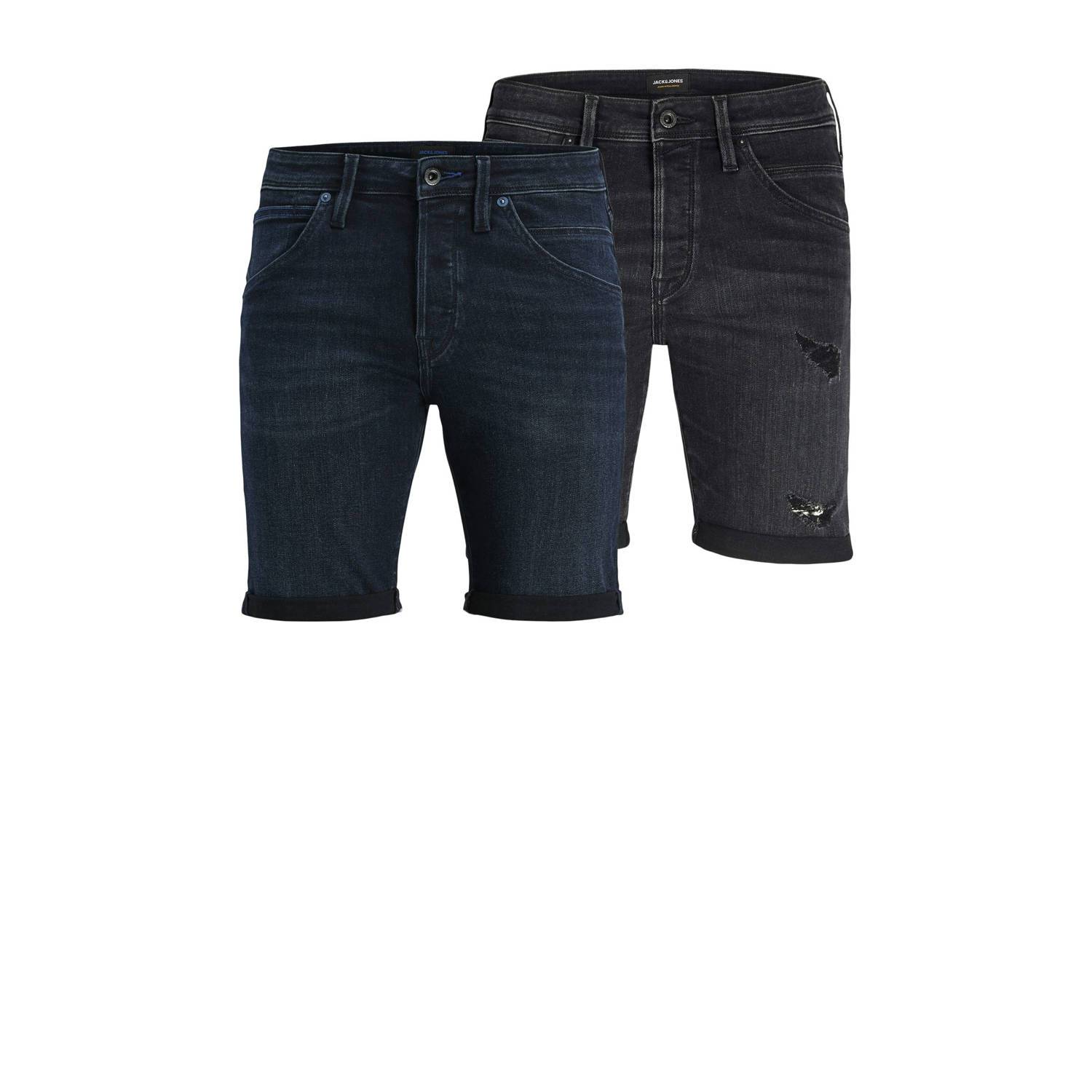 JACK & JONES JEANS INTELLIGENCE denim regular short JJIRICK JJFOX (set van 2)