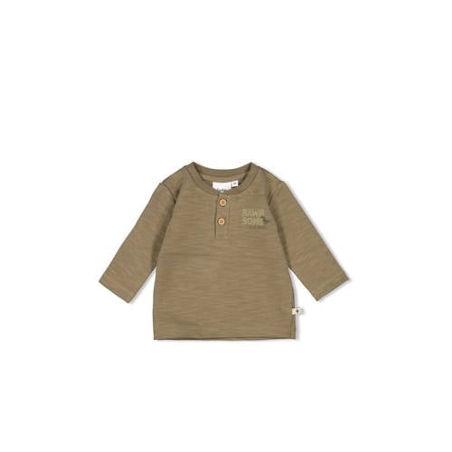 Feetje longsleeve Rawrsome olijfgroen afbeelding