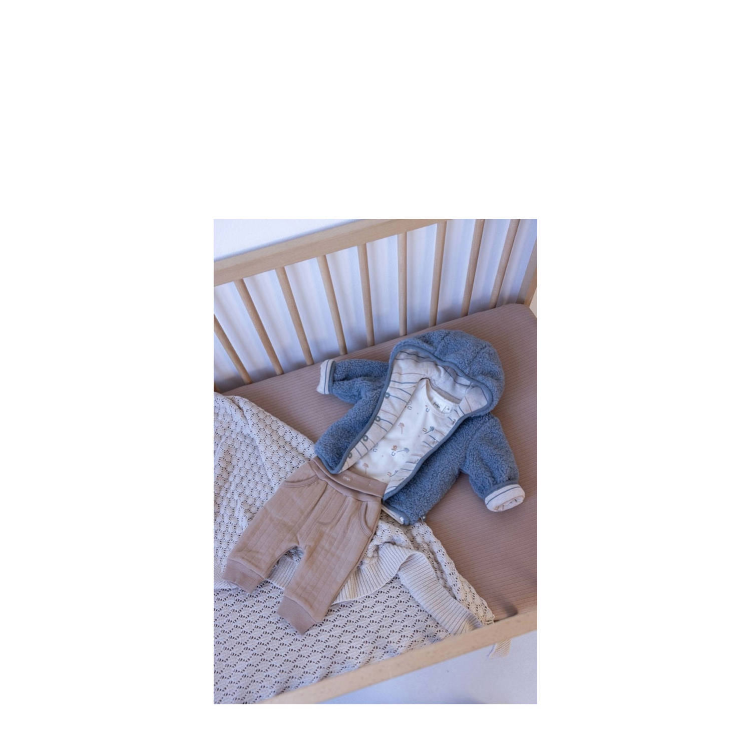 Feetje teddy reversible jas winter blauw