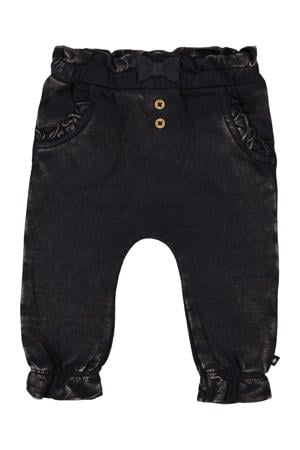 jog denim Winter Denims met ruches antraciet