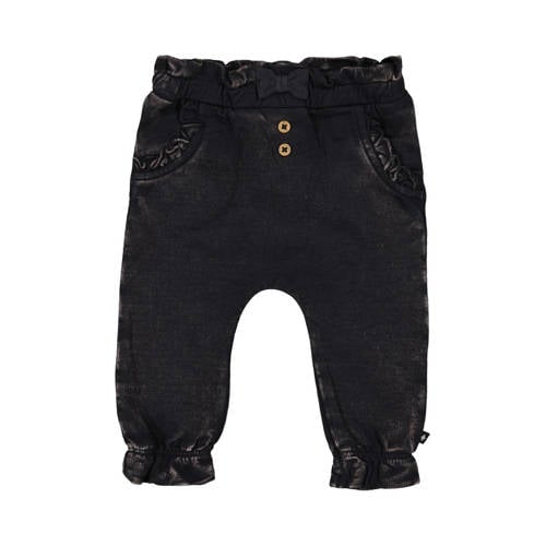 Feetje jog denim Winter Denims met ruches antraciet afbeelding