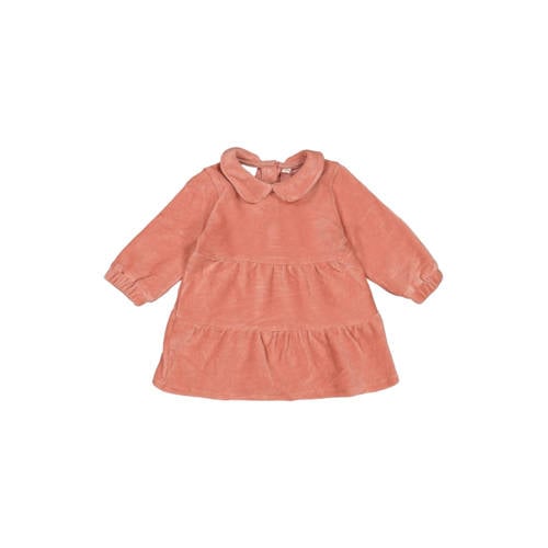 Feetje fluwelen korte jurk roze afbeelding