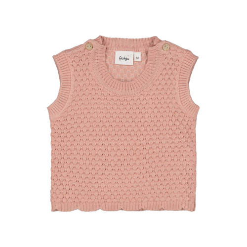 Feetje spencer roze gebreid afbeelding