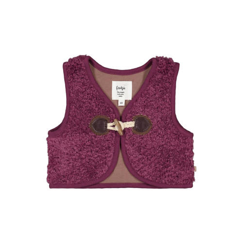 Feetje teddy gilet Better Together paars afbeelding