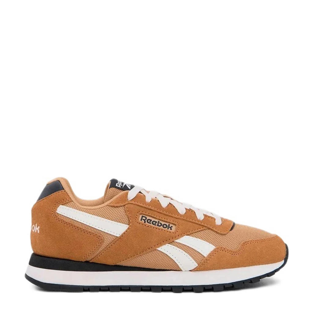 Camel en ecru heren Reebok Glide sneakers van synthetisch bovenwerk met suède met veters