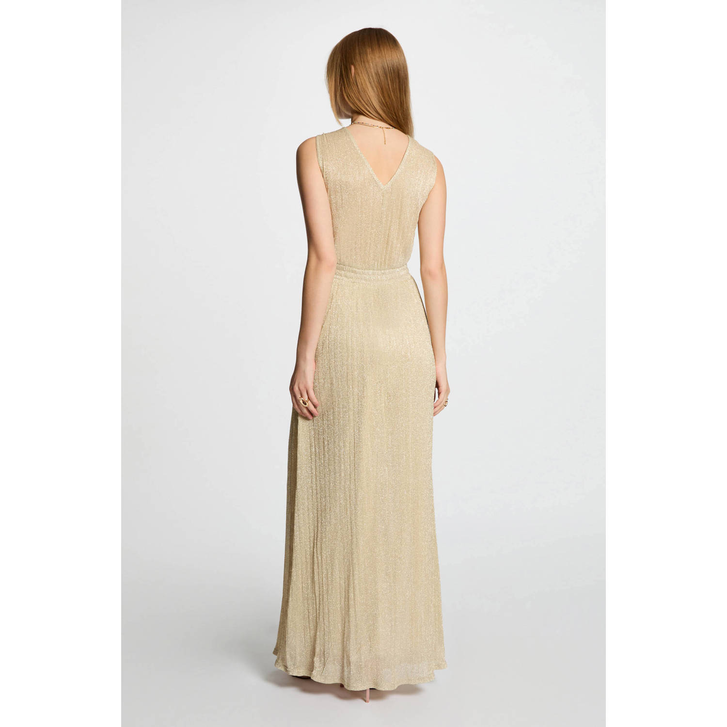 Morgan maxi jurk met glitter goud