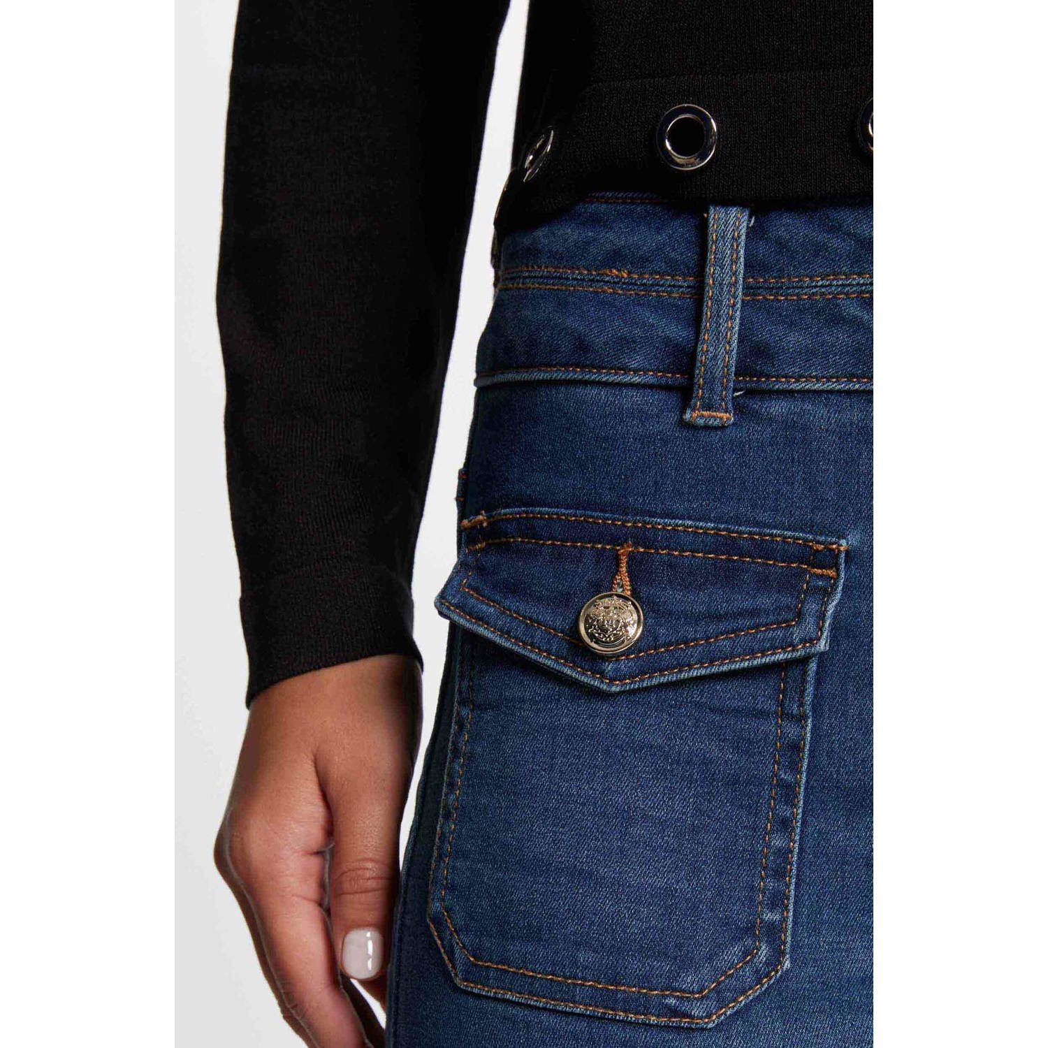 Morgan flared jeans dark blue denim