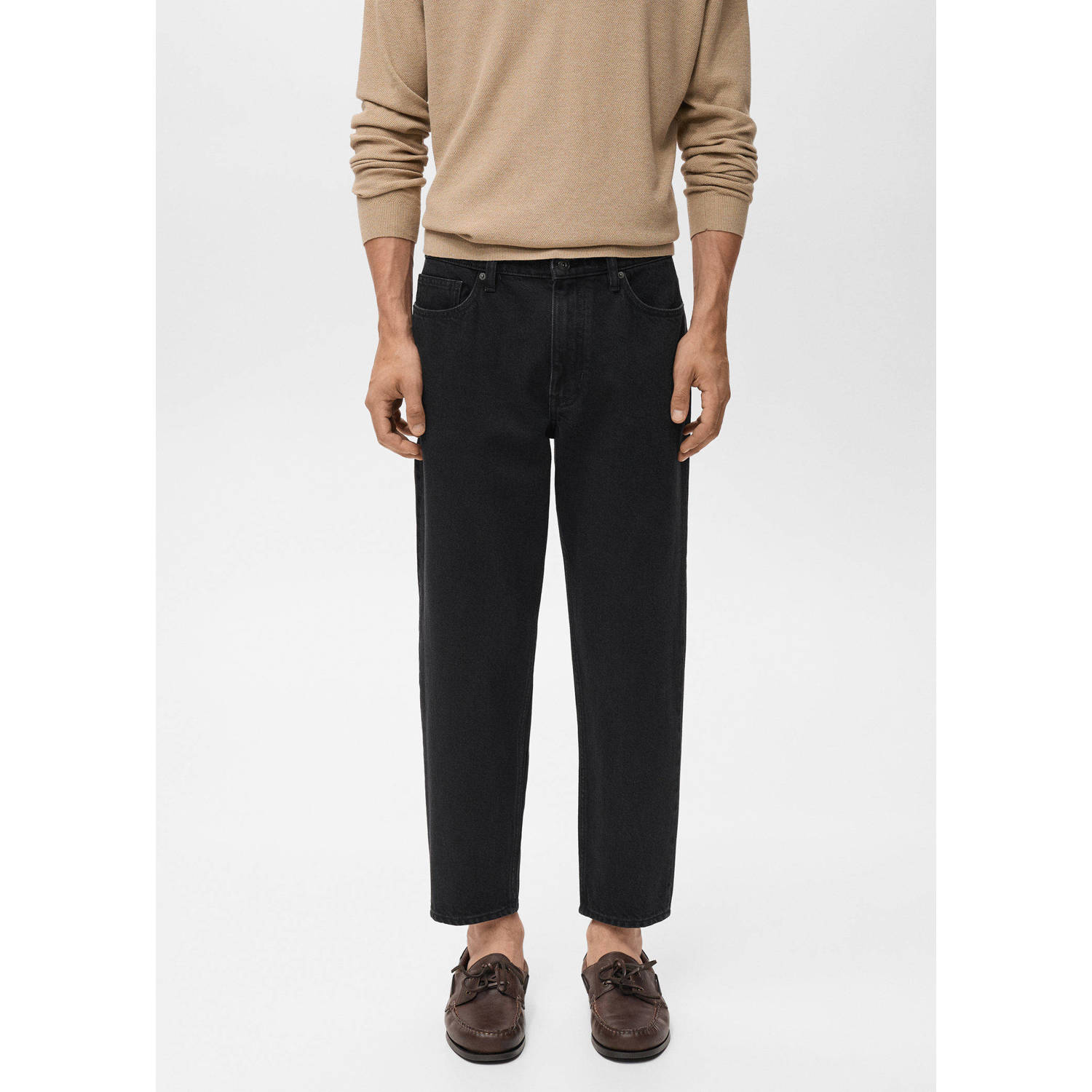Mango Man tapered jeans changeant grijs