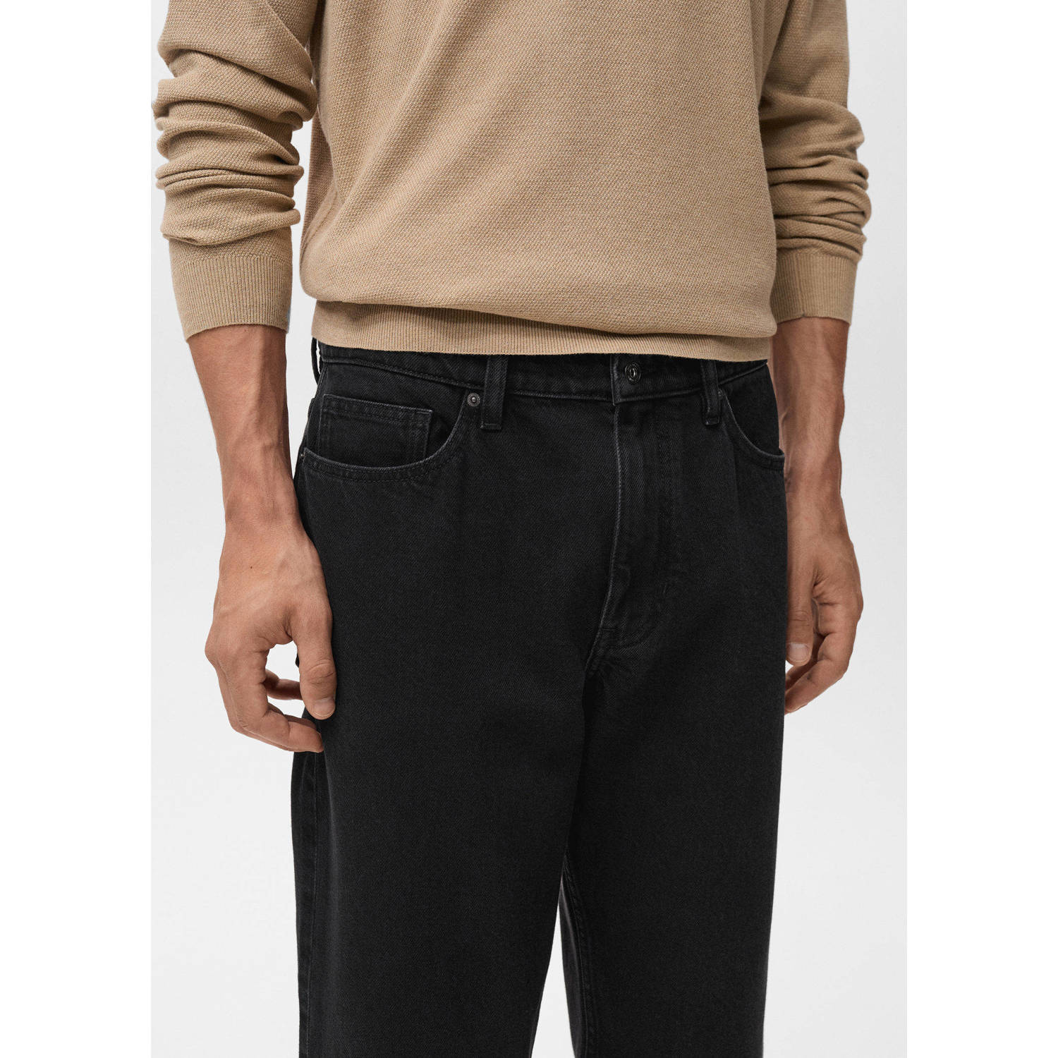 Mango Man tapered jeans changeant grijs