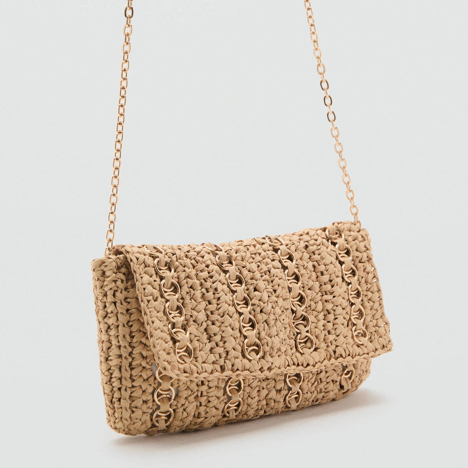 Mango crossbody tas naturel