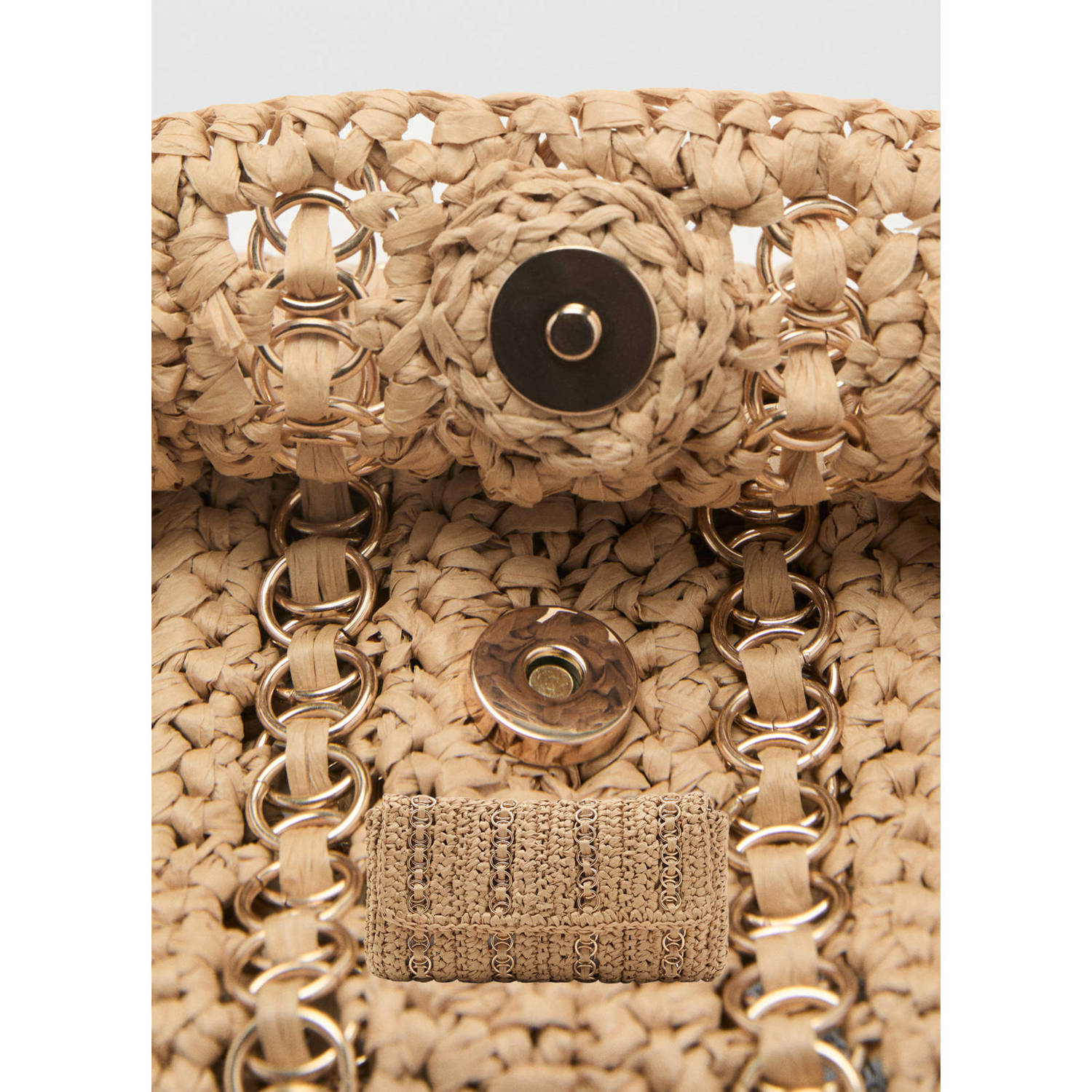 Mango crossbody tas naturel