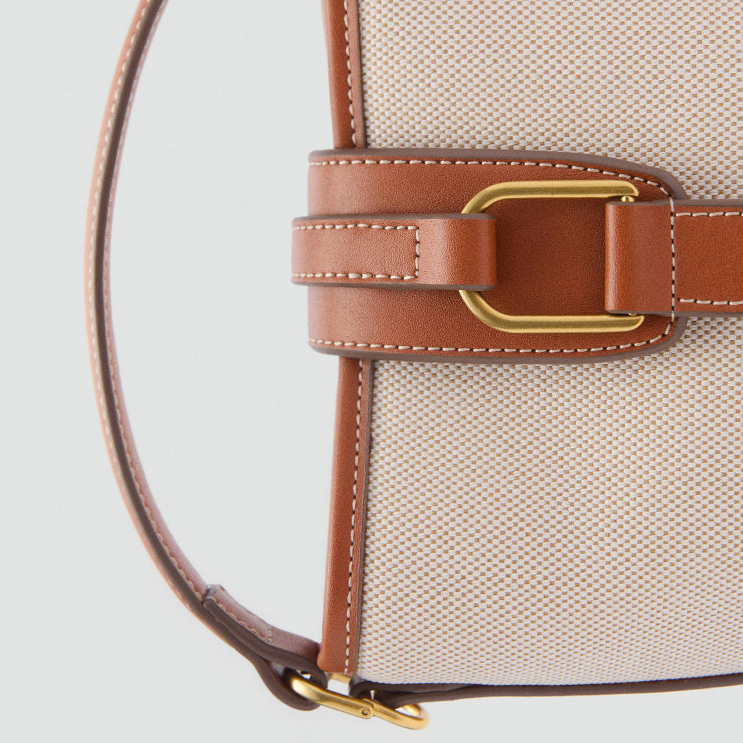 Mango crossbody tas beige bruin