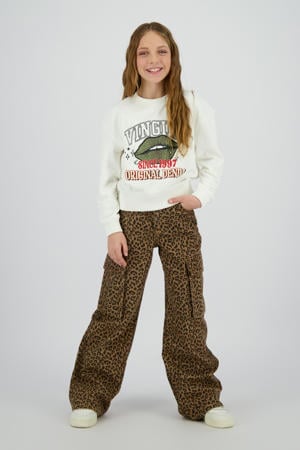 wide leg jeans bruin