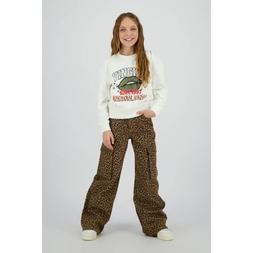 Vingino wide leg jeans bruin afbeelding