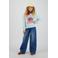 Vingino wide leg jeans dark blue denim
