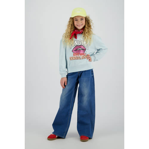 Vingino wide leg jeans dark blue denim afbeelding