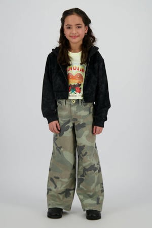 wide leg jeans groen