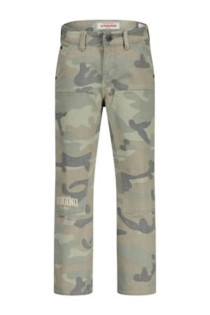 relaxed loose fit jeans groen