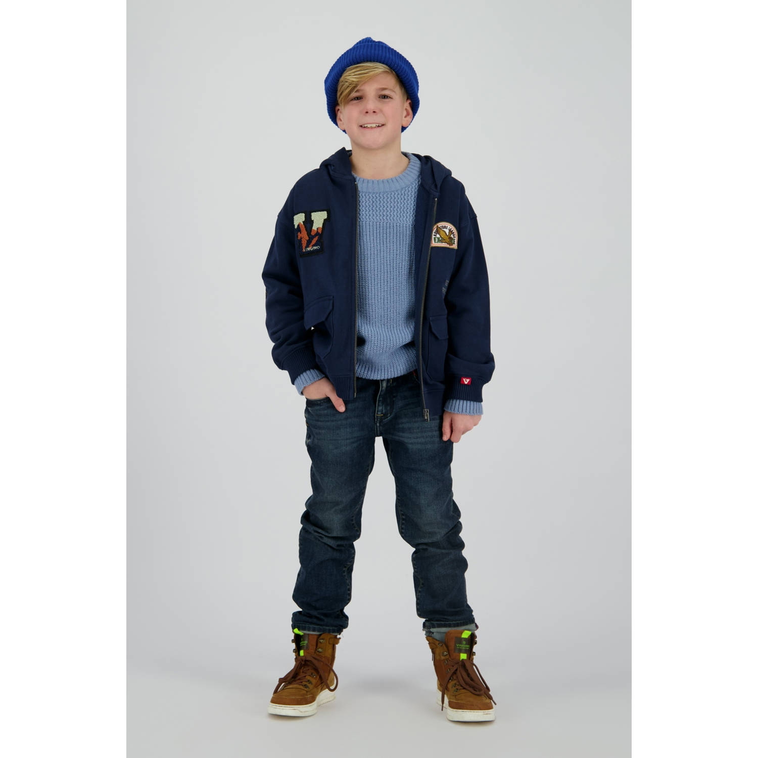 Vingino slim fit jeans dark blue denim