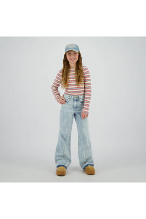 wide leg jeans light blue denim
