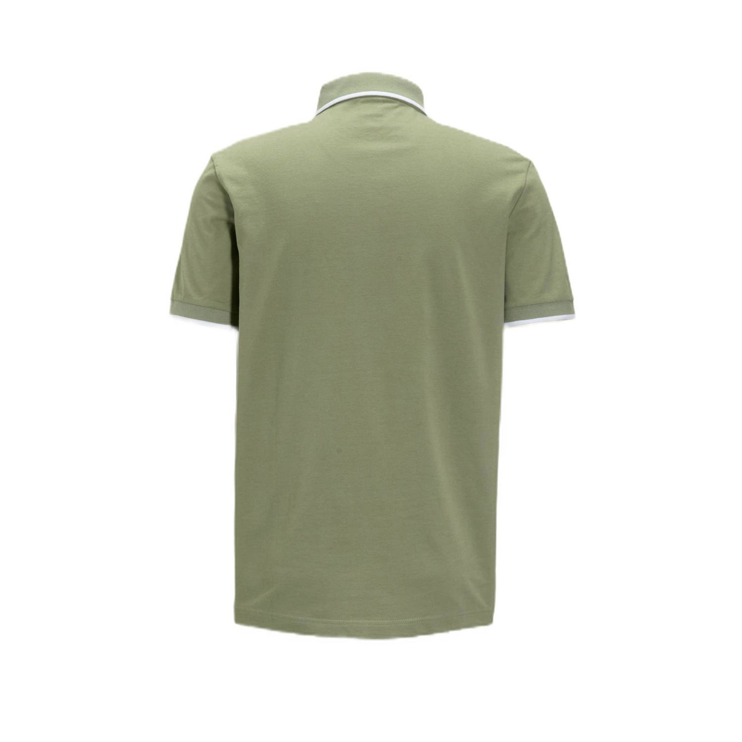 BOSS slim polo lichtgroen