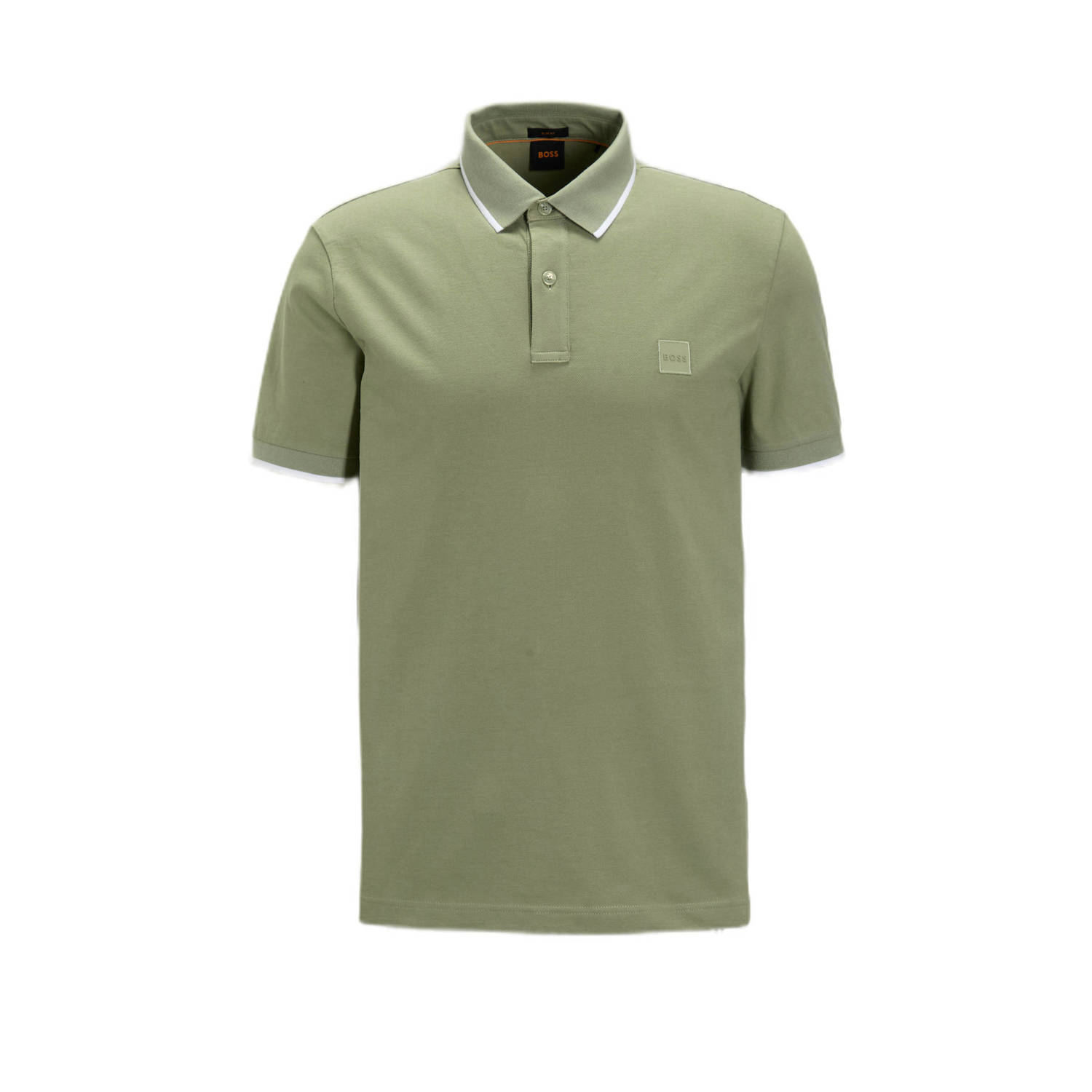 Boss Orange Poloshirt Passertip met boss badge
