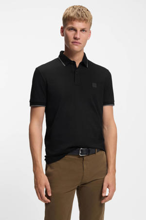 slim polo zwart