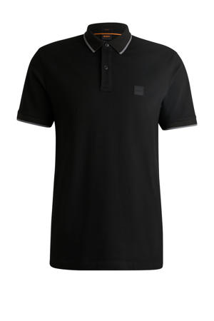 slim polo zwart