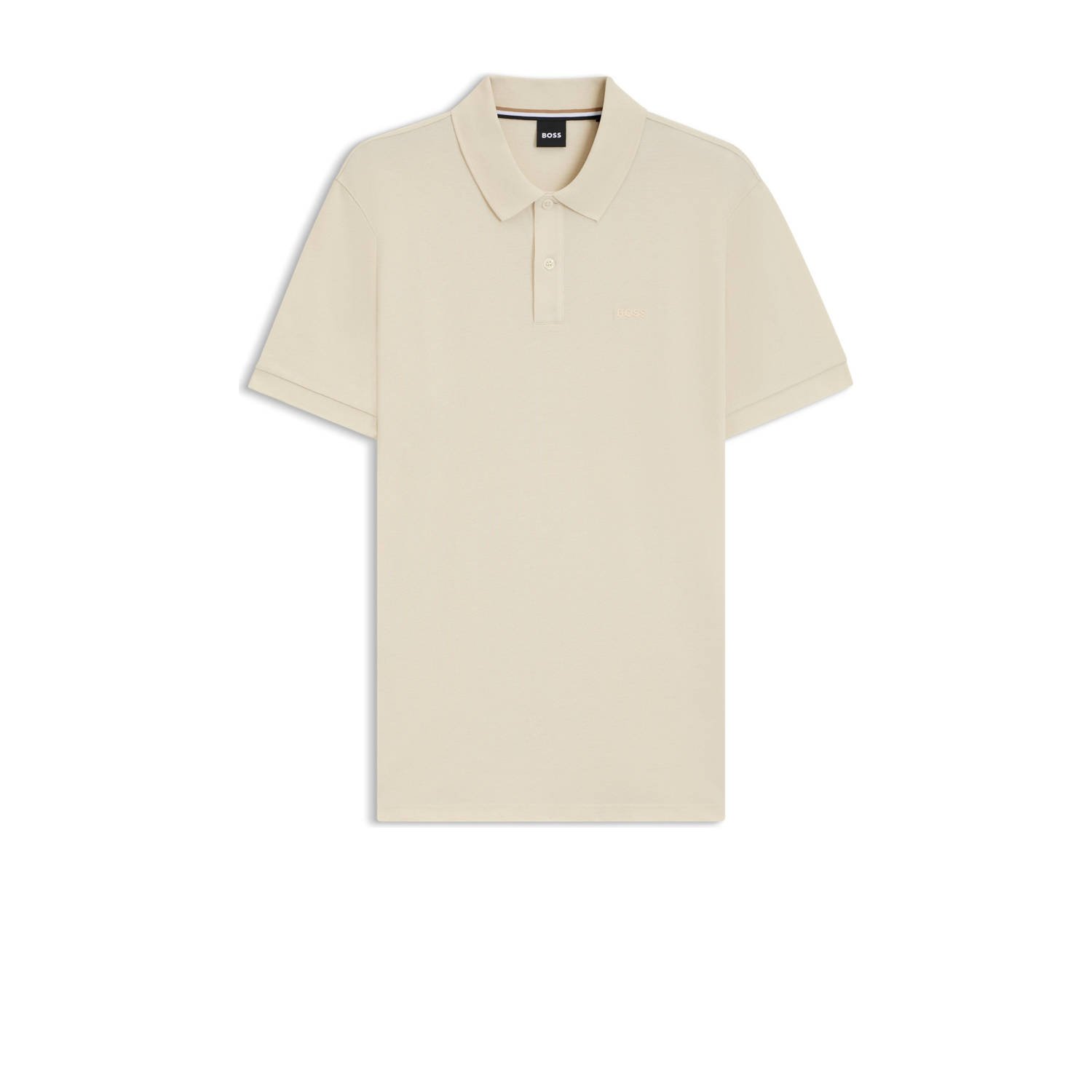 BOSS slim polo PALLAS ecru