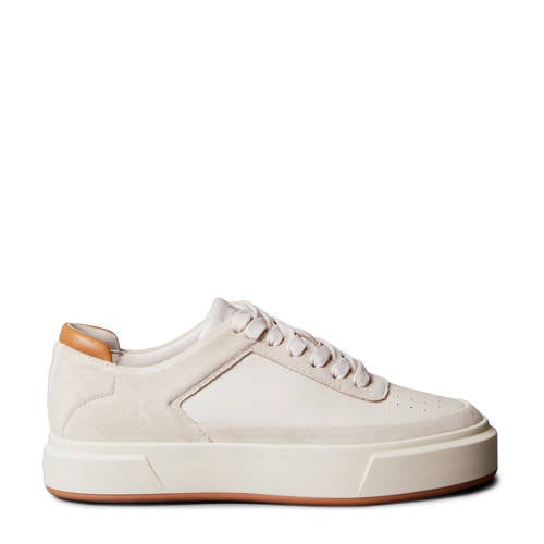 Calvin Klein leren sneakers ecru afbeelding