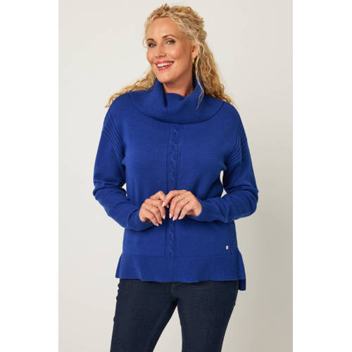 gardeur trui blauw gebreid afbeelding
