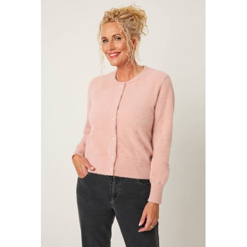 gardeur cardigan oudroze gebreid afbeelding