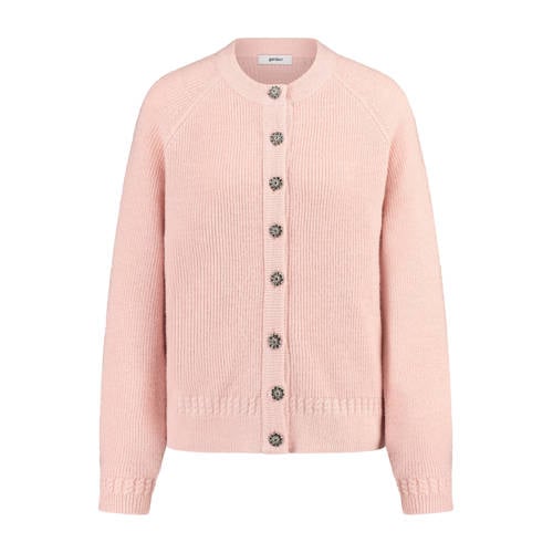 gardeur cardigan lichtroze gebreid afbeelding