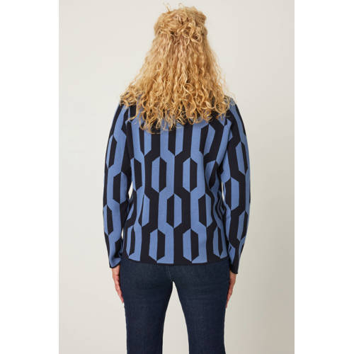 gardeur pullover donkerblauw gebreid afbeelding