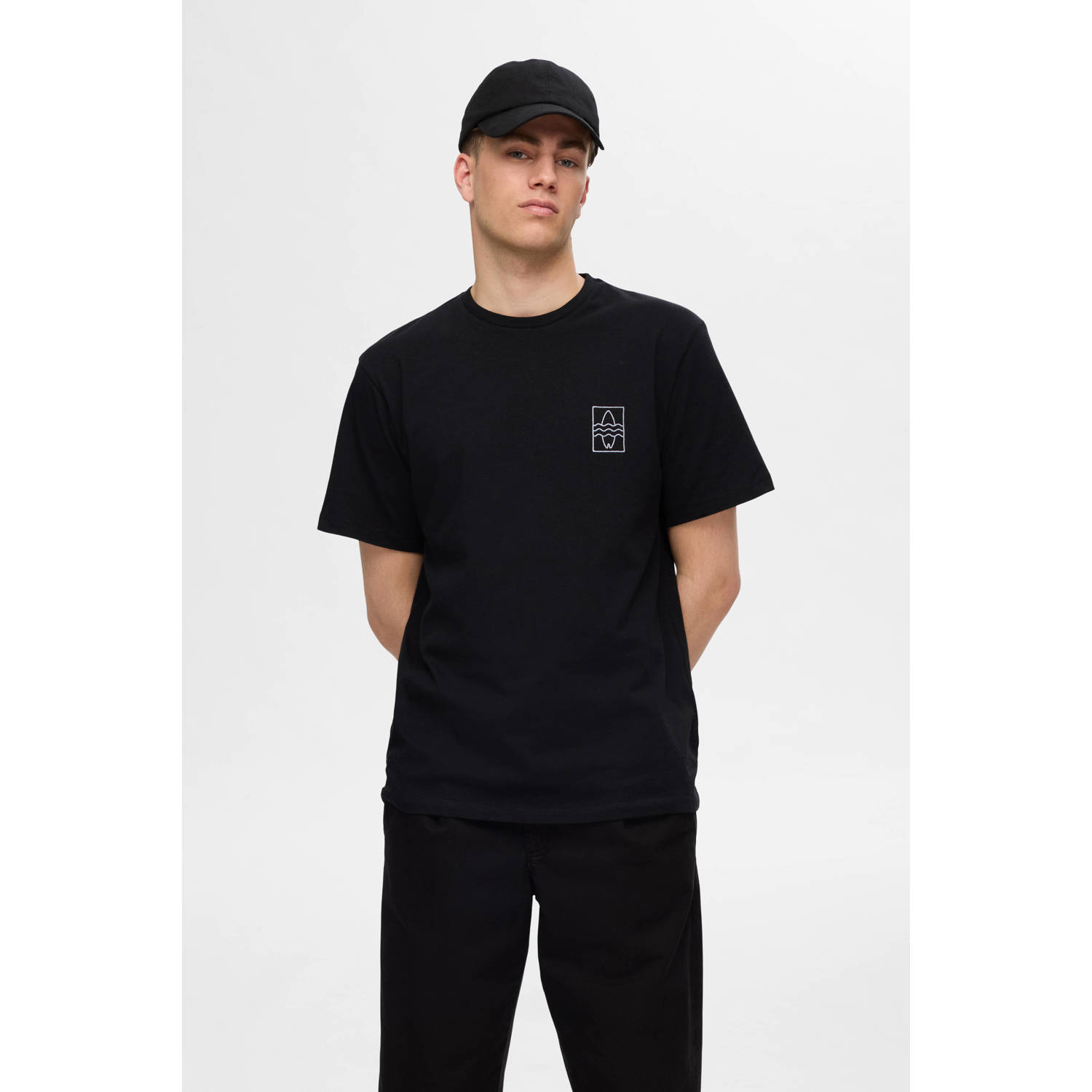 SELECTED HOMME T-shirt zwart