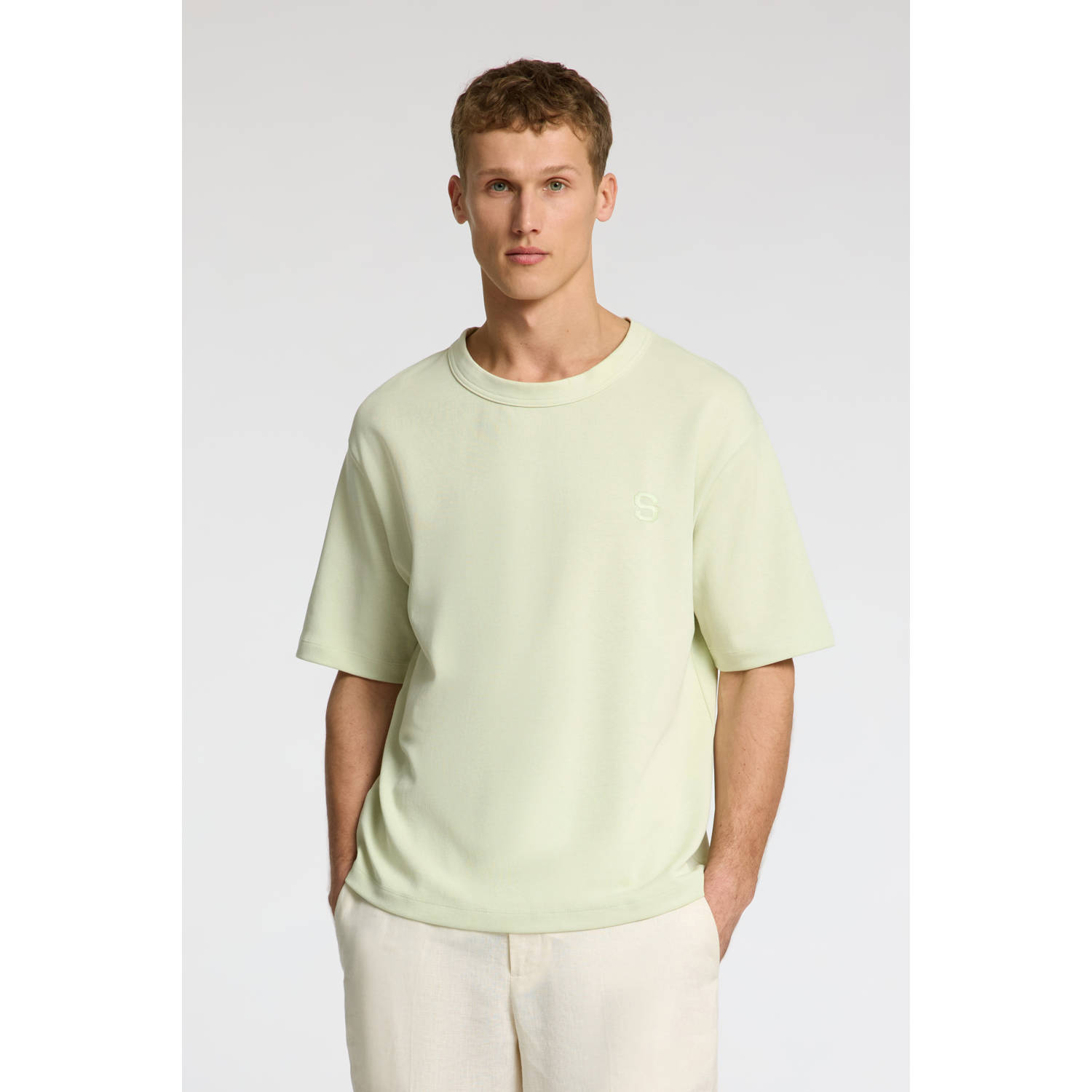 SELECTED HOMME T-shirt lichtgroen