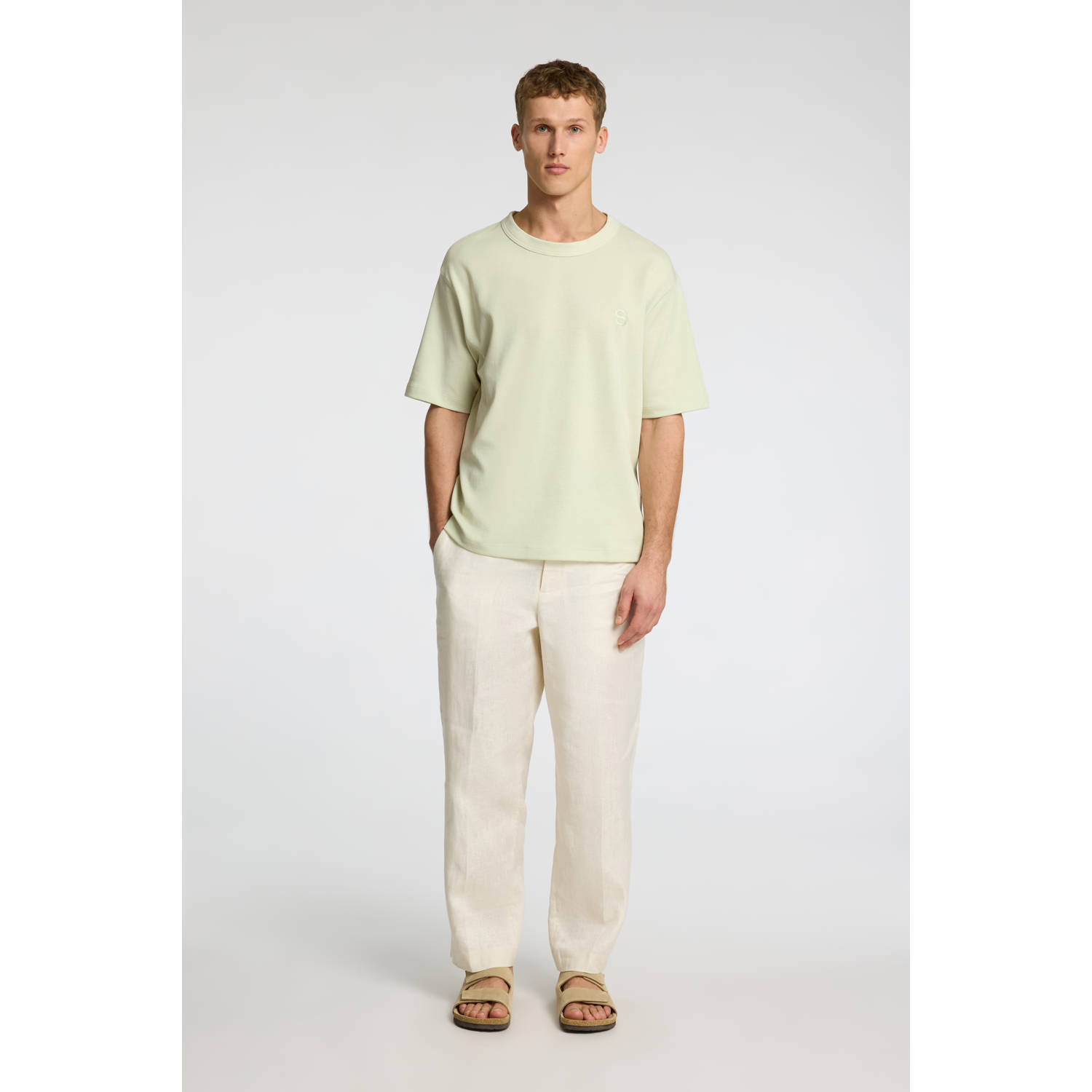 SELECTED HOMME T-shirt lichtgroen