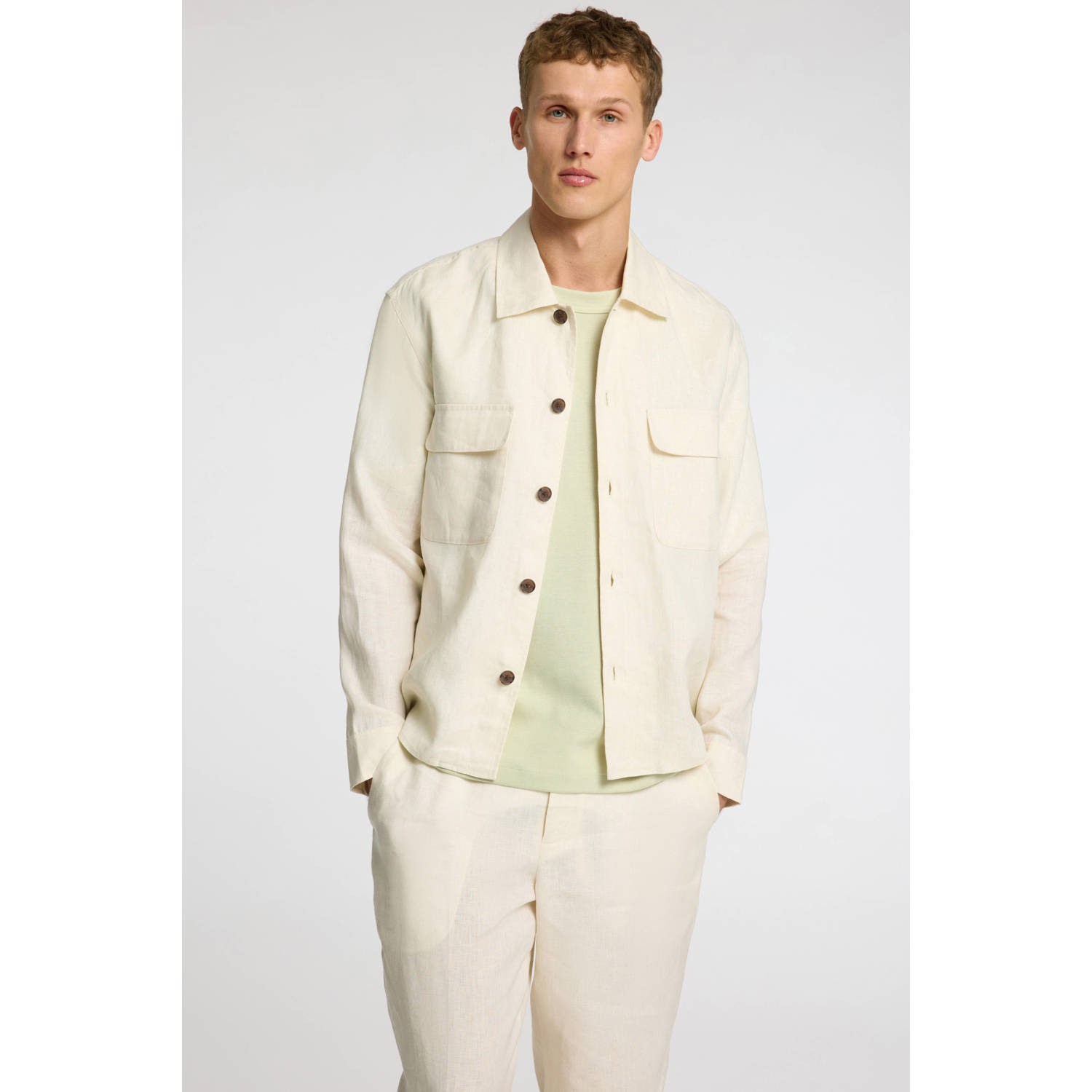 SELECTED HOMME T-shirt lichtgroen