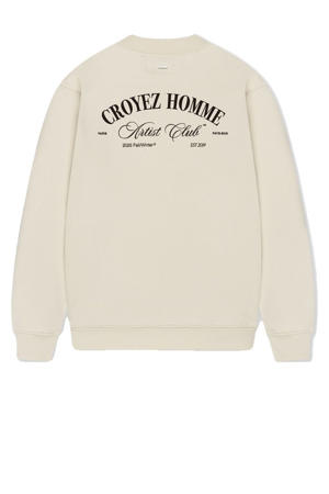 sweater met backprint ecru