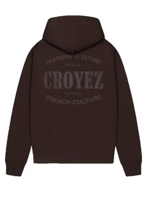 hoodie met backprint bruin