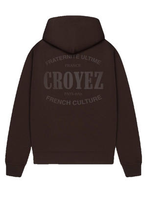 hoodie met backprint bruin