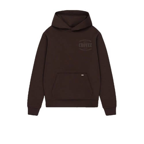 Croyez hoodie met backprint bruin afbeelding