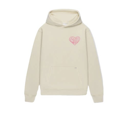 Croyez hoodie met backprint ecru afbeelding