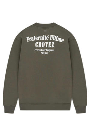 sweater met backprint groen