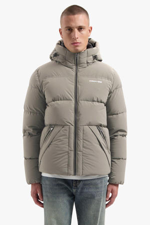 gewatteerde jas beige