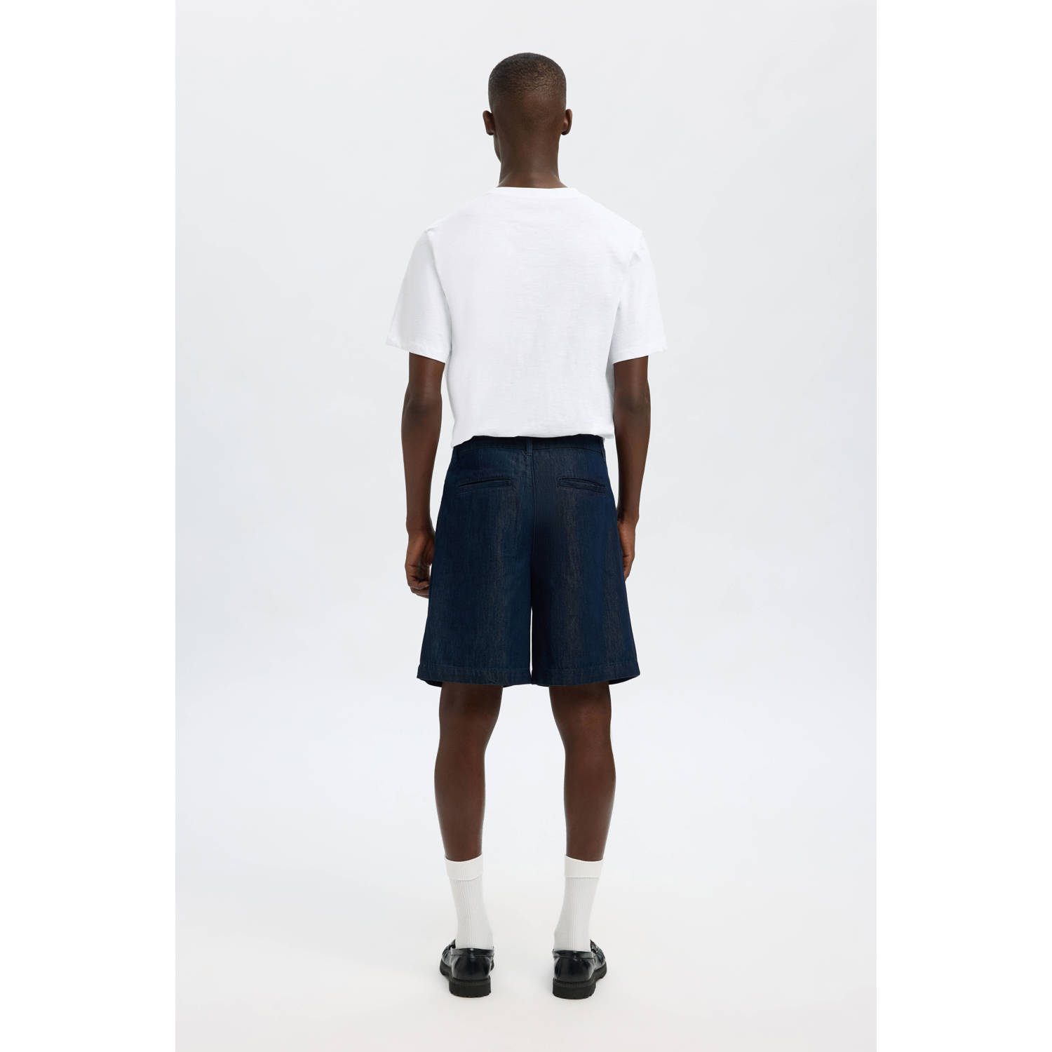 SELECTED HOMME denim loose short dark blue denim
