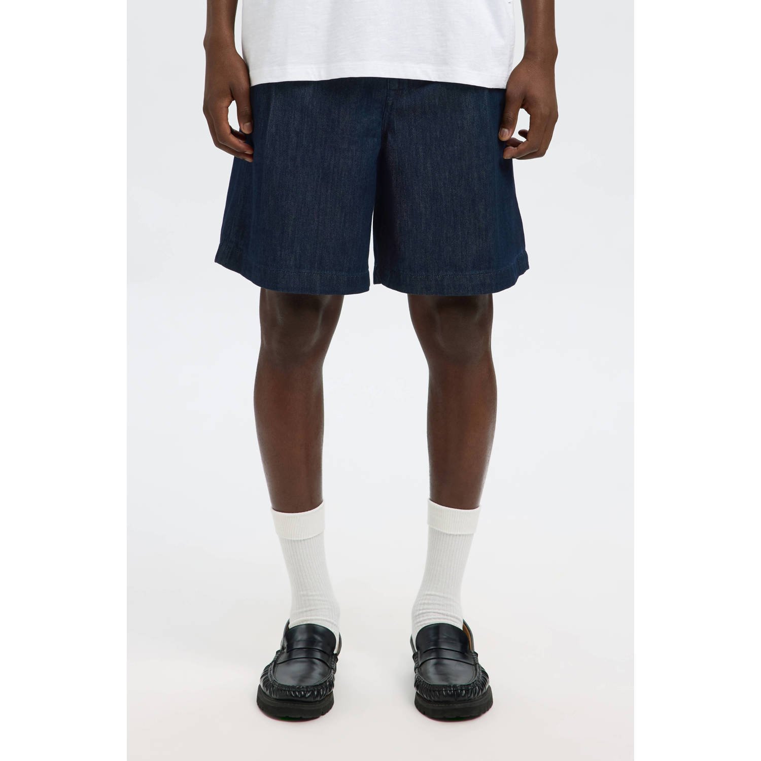 SELECTED HOMME denim loose short dark blue denim