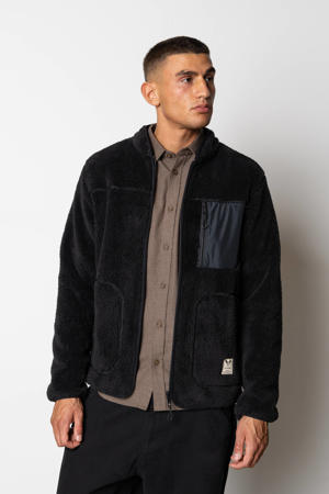 fleece jack Wood zwart